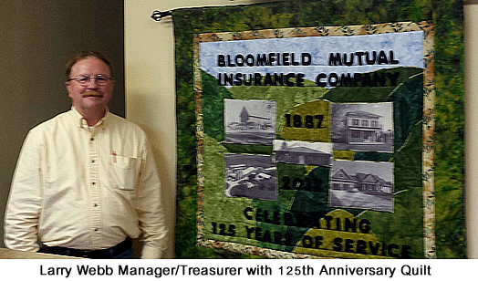 Larry Webb and 125th Anniversary Quilt